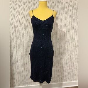 Dark blue glitter dress